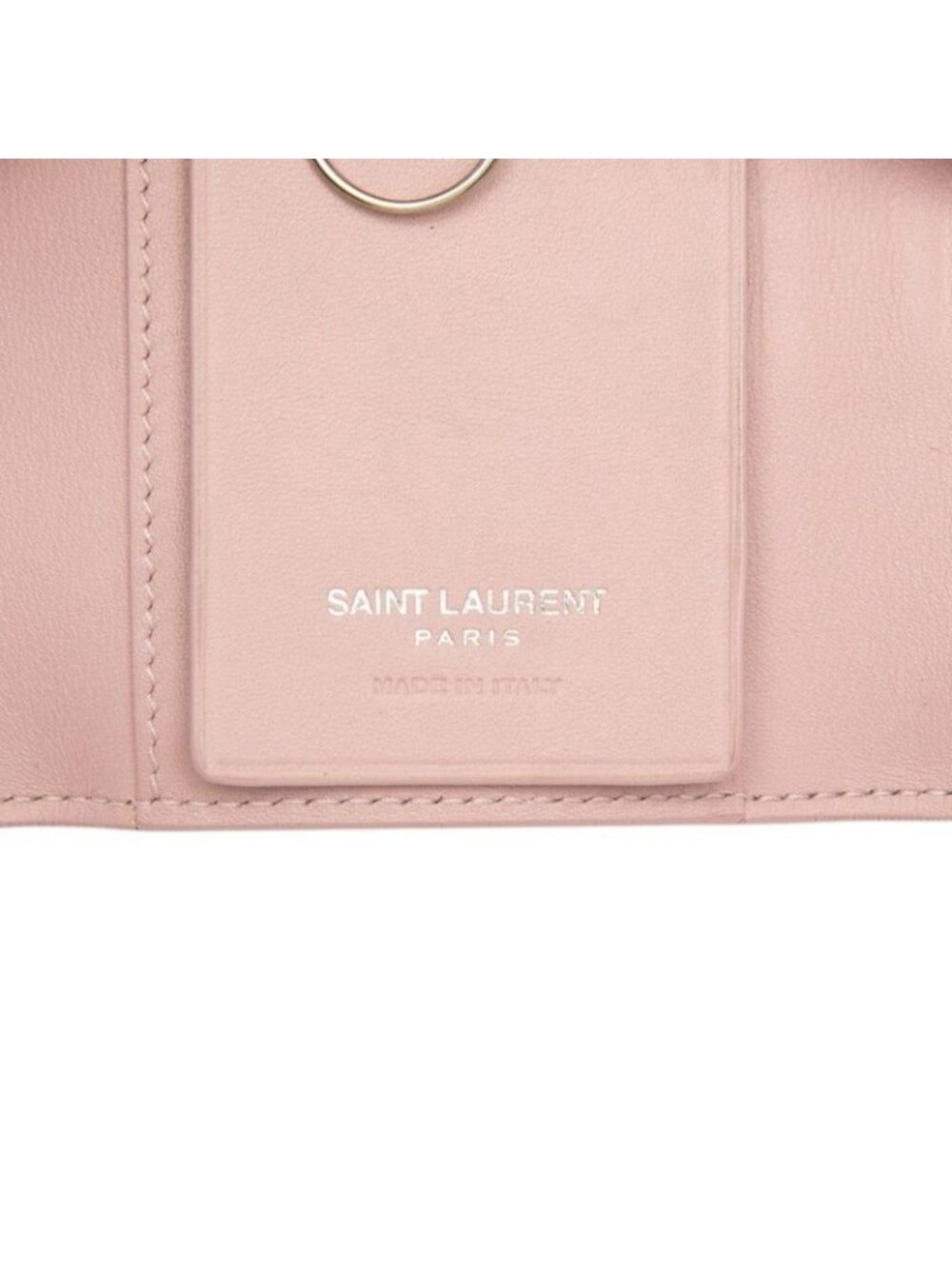 Saint Laurent YSL Logo Case Pink Leather Card Holder - Picture 7 of 8